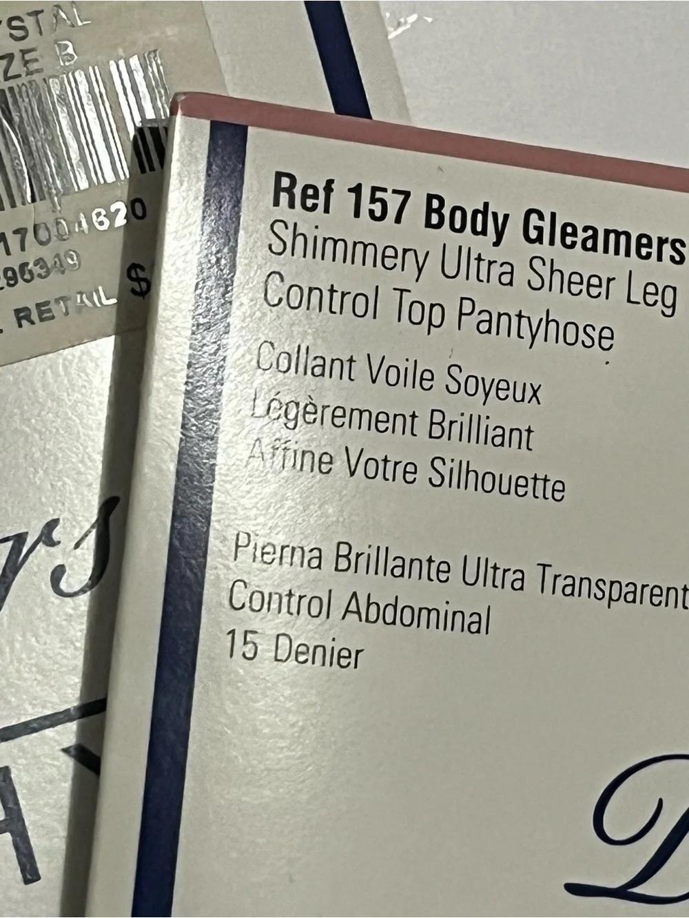 Givenchy Body Gleamers Shimmery ultra-sheer control top pantyhose 157 Crystal B
